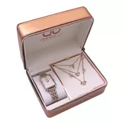 Tulip, poklon set, ručni sat i ogrlica, roze zlatna ( 505052 )
