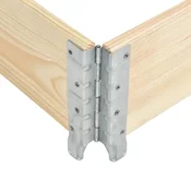 Vidaxl Visoka greda 100x100 cm trdna borovina