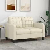 Dvosjed od tkanine krem 120 cm od umjetne kože