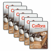 CALIBRA Cat Adult koščki jagnjetine in perutnine v omaki 6x100 g