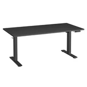 Songmics Višinsko nastavljiva miza 160x80x72-120 cm črna
