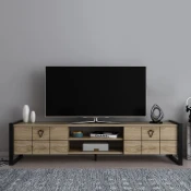 HANAH HOME TV polica Mila Oud Oak Black
