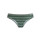 BENCH Bikini hlačke kremna/temno zelena