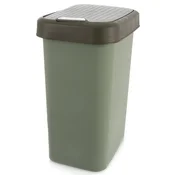 shumee Plastični koš za odpadke za kuhinjo, kopalnico, pisarno, 25 l, zelen