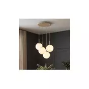 Brilagi - Luster na lanku 4xE27/60W/230V bež/zlatna