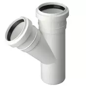 shumee Beli kanalizacijski T-kos 40/40 mm, kot 45 stopinj