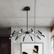 Viokef LED obesna svetilka Secret, črna, O 80 cm, kovina, 10-svetilna. - Dnevna soba/jedilnica - Sodobni