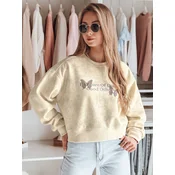 Bluza damska oversize tie-dye w motyle SPARKI ecru Dstreet