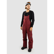 Armada Sumpter moške smučarske/snowboard hlače z naramnicami burgundy