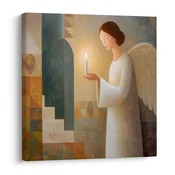 Božična slika čarobna angelska svetloba - 70x70