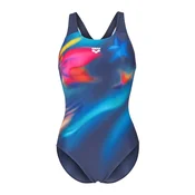 ARENA Enodelne kopalke Print Control Pro Back modra/azur/oranžna/roza