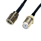 shumee Pigtail QMA vtič/F vtičnica 20cm RG174