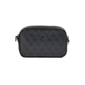 GUESS Torba za čez ramo Milano  temno siva / črna