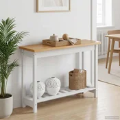 Konzolna stolica EKAI Bijela 112 x 35 x 76 cm Masivna borovina