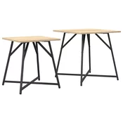 Set pomocnih stolica 2 pcs Sonoma hrast i crna