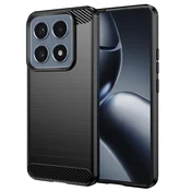 TPU gel ovitek Brushed Carbon za Xiaomi 14T Pro - črn