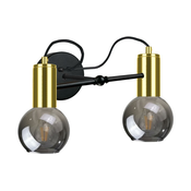 Zidna svjetiljka LIVA 2xE27/60W/230V crna/zlatna