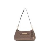 GUESS Torba za čez ramo Guess Sac Bandouliere Carmella Taupe Logo rjava