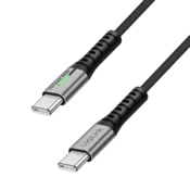 Logilink USB 2.0 Type C/M - C/M, E mark, 100W, LED, crni, 1m