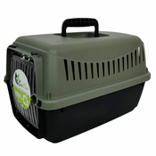 MP Bergamo ECO Gipsy Transporter za macke sa plasticnim vratima, XS, 39x26x25cm, Maslinasto-crni