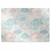 Decormat Podloga za pisarniški stol Oblaki in pike 120x90 cm 15 cm