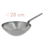 Jeklen wok - 28 cm MINERAL B De Buyer