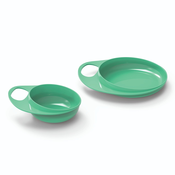 Tanjur i zdjela, pastelno zelena