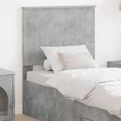 Vidaxl Vzglavje z vzglavjem Betonsko siva 75 cm Konstruiran les