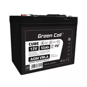 Green Cell Cube AGM VRLA IP54 12V 55Ah akumulator bez održavanja za kosilice, skutere, čamce i invalidska kolica