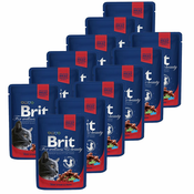 Vrečka BRIT Premium Cat Beef Stew & Peas 12x100 g