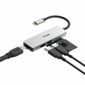 D-LINK DUB-M530 5-u-1 USB-C Hub sa HDMI i SD/microSD čitačem kartica