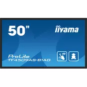 iiyama TF5039AS-B1AG znakovni zaslon Digitalni reklamni ravni zaslon 125,7 cm (49.5) LED 500 cd/m2 4K Ultra HD Crno Ekran osjetljiv na dodir Ugrađeni procesor Android 24/7
