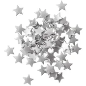 Dekorativne perle ZVEZDE Srebrne DIY 1,5 cm 60 kosov.