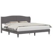 Vidaxl Konstrukcija postelje Siva 180 x 200 cm Umetno usnje