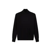GOBI Cashmere Pulover Womens Timeless Cashmere Turtleneck Sweater črna