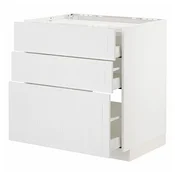 METOD/MAXIMERA Podstav omr za kuh pl/3 ličn/3 prd, bela/Stensund bela, 80x60 cm
