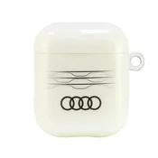 Audi Audi IML AirPods z geometrijskim vzorcem 1/2, ovitek bel/bel AU-IMLAP-A6/D3-WE