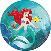 Ariel mala morska deklica 8-delni komplet papirnatih krožnikov 23 cm