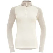 Ženska majica Devold Duo Active Merino 205 z Z.Neck izrezom, surovo bela (L)