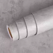Nikcorp Samolepilna stenska tapeta PVC, videz betona, siva, vodoodporna dekorativna folija za pohištvo, 40 cm x 5 m
