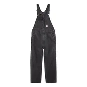 LEVIS  Kavbojke z naramnicami Loose Overalls črn denim