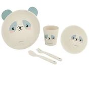 KIKKA BOO Set posuda za bebe Panda KKB40072, 5 komada, Sivi