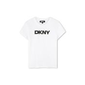 Otroška kratka majica Dkny bela barva, D62304