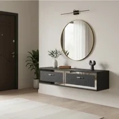 Hanah Home komoda Tuna 120, 120 cm, antracit / srebrna