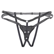 Sportsheets Aurora High Waisted Harness Adjustable Black 60” Max SP262A