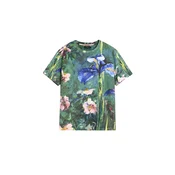 Desigual Majica svetlo modra/zelena/puder/črna