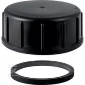 Geberit PEHD 90 končna kapica z tesnilom, črne barve (HDPE drenaža)