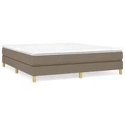 Vidaxl Posteljni okvir z vzmetmi taupe 180x200 cm blago