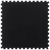 Vidaxl Gumijasta talna ploščica črna 12 mm 100x100 cm
