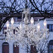 Masiero 6-svetlobni zunanji lestenec LED Drylight S6 - Sodobni - prozorno - Kovina